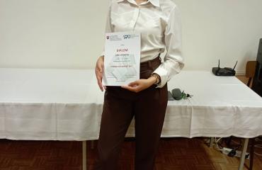 Sikeres diákunk a "Poznaj slovenskú reč" országos döntőjén