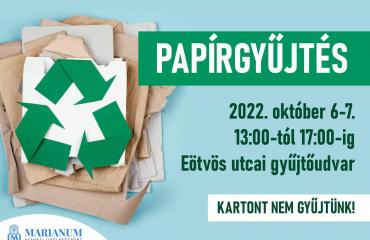 Papírgyűjtés iskolánkon