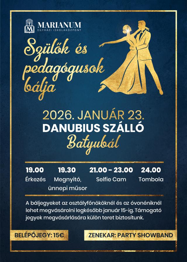Szülők és pedagógusok bálja - 2026